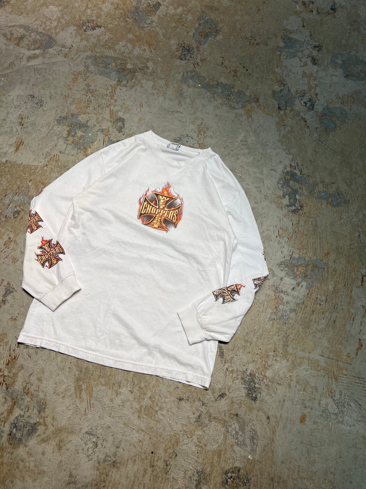 #MA144 古着 ウェスト・コースト・チョッパーズ / LONG BEACH / ロングTシャツ/サイズL
