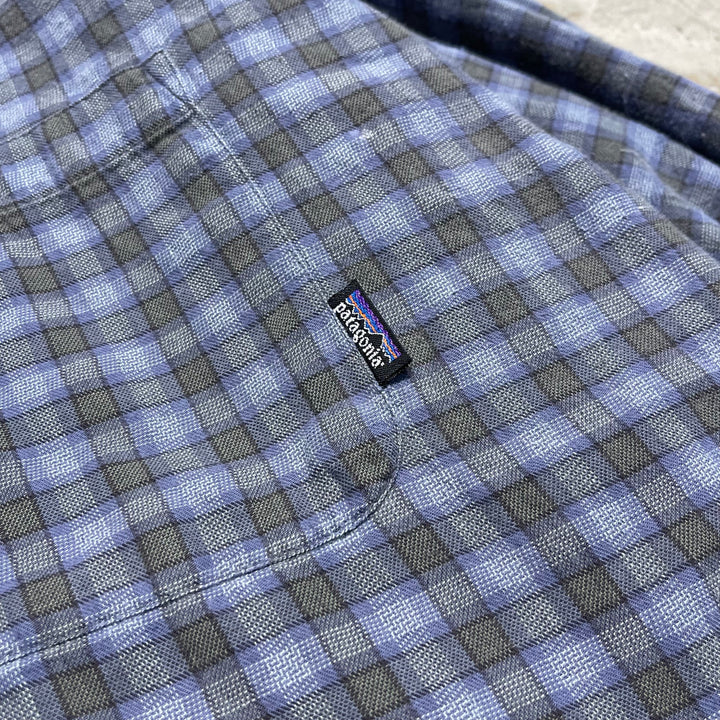 #4327 Patagonia/L/S 일반 칼라 더블 포켓 셔츠/일반 칼라 더블 포켓 셔츠/점검 패턴/크기 XL