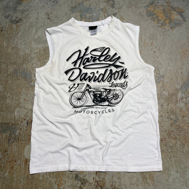 #4792 Used clothing HARLEY-DAVIDSON/Harley Davidson/Sleeveless printed T-shirt/Size L