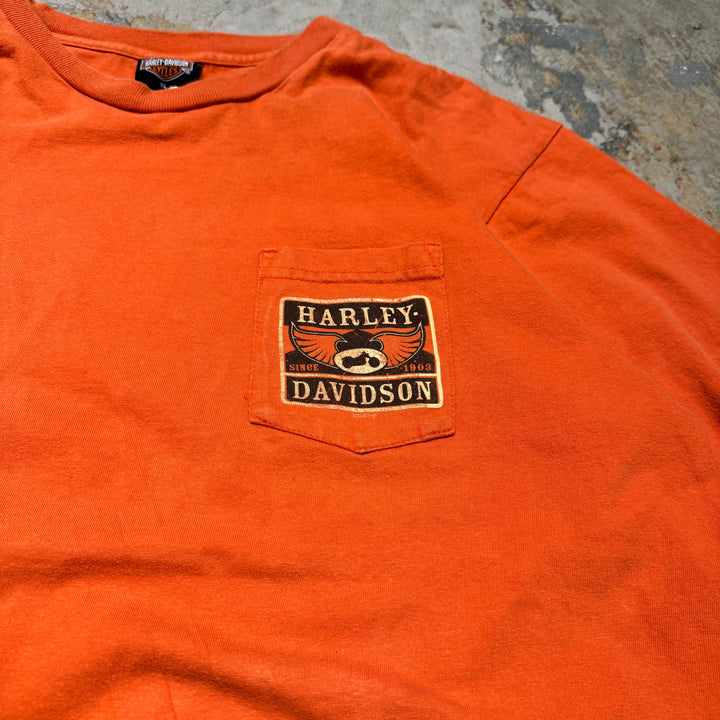 古着 USA製 Harley-Davidson/ハーレーダビッドソン/ プリントTシャツ / Orlando/ FLORIDA ,USA/ サイズXL
