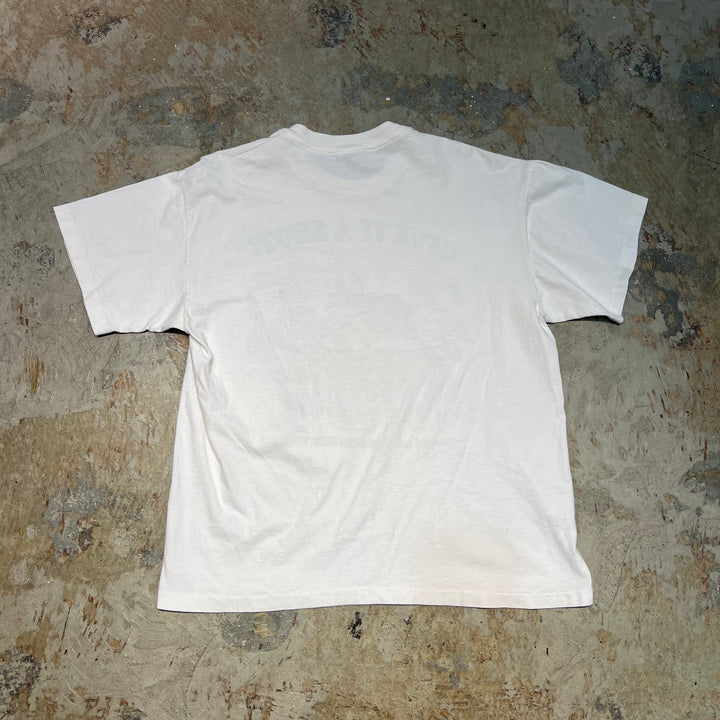 古着 90's HANES/ヘインズ/MIDORI/ウォッカ/ヴィンテージ シングルステッチ プリントTシャツ/サイズL