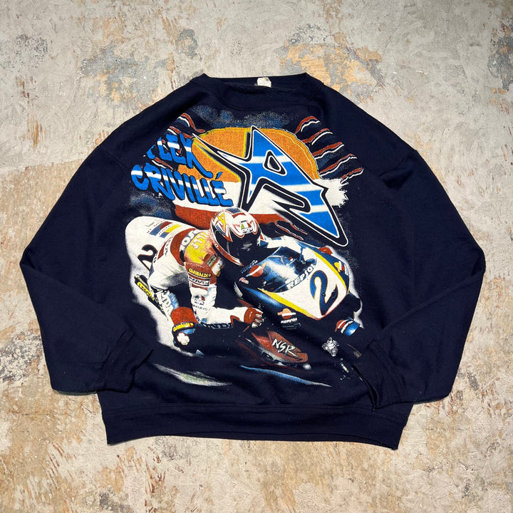 #3974 古着 Unknow/Crew neck sweat/クルーネックスウェット/ALEX2 CRIVILLE/サイズL