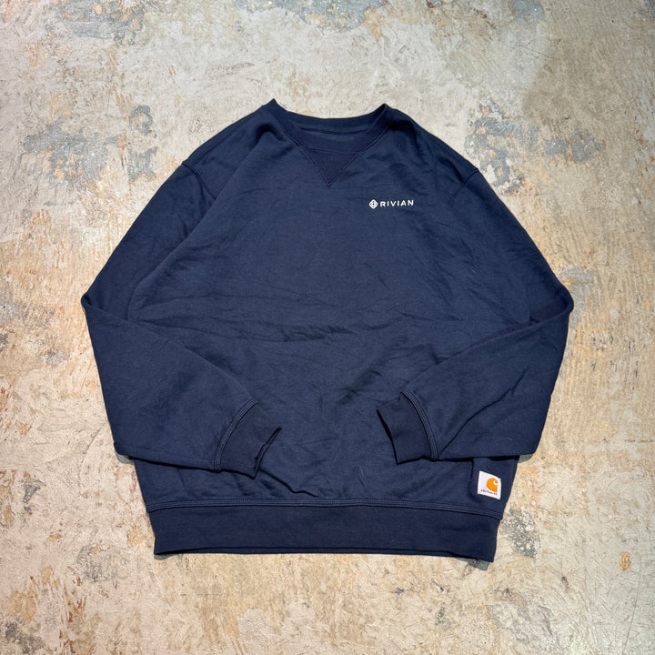 古着 carhartt/カーハート/クルーネックスウェット/前Vガゼット/サイズL