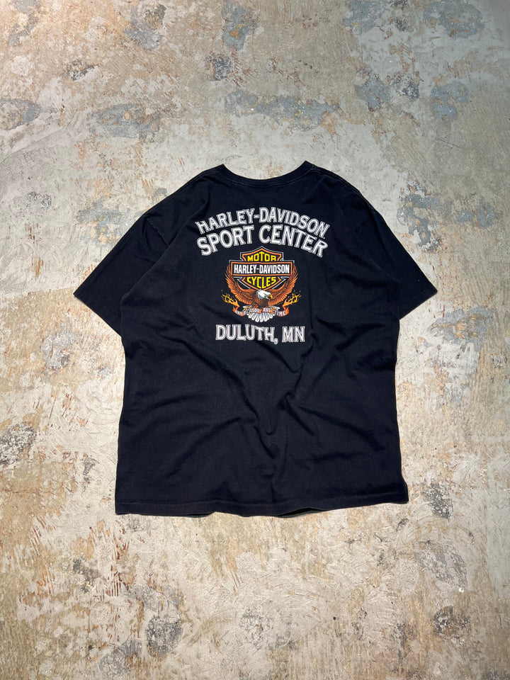 #MA102旧衣服96's USA制造Harley-Davidson/哈雷戴维森/明尼苏达州德卢斯/复古单针T恤/尺寸xxl