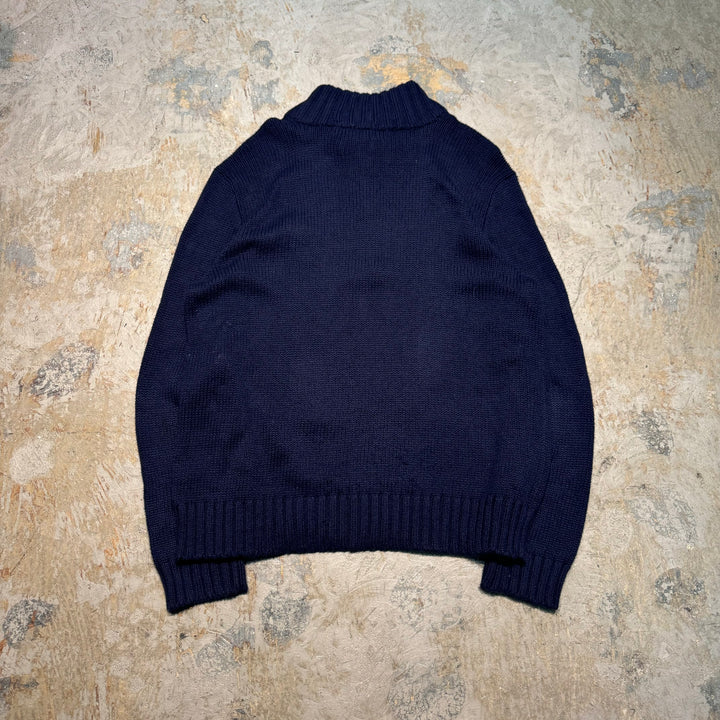 Ralph Lauren/ Polo By Ralph Lauren/ Half Zip 니트 스웨터/ 크기 L의 사용 의류 폴로