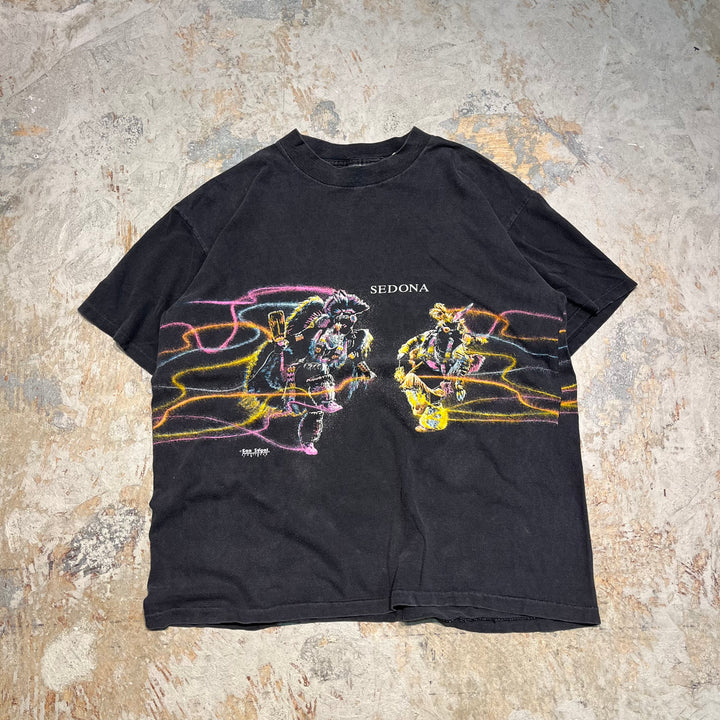 #4532 古着 unknow/short sleeve print t-shirt Tee/半袖プリントTシャツ/シングルステッチ/サイズ2XL相当