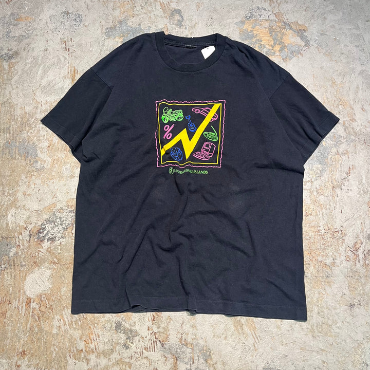 #4818 古着 アイスランド/BUNADARBANKI/island/企業系/ヴィンテージ/Tシャツ/シングルステッチ/サイズXL相当