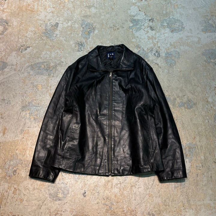 古着 90's GAP/ ギャップ/ ジップアップレザージャケット/ サイズXL