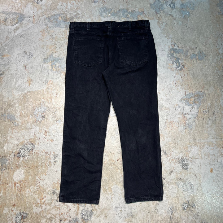 #4763 Used clothing unknown/Black Denim Pants/Black Denim Pants/Size 38×30