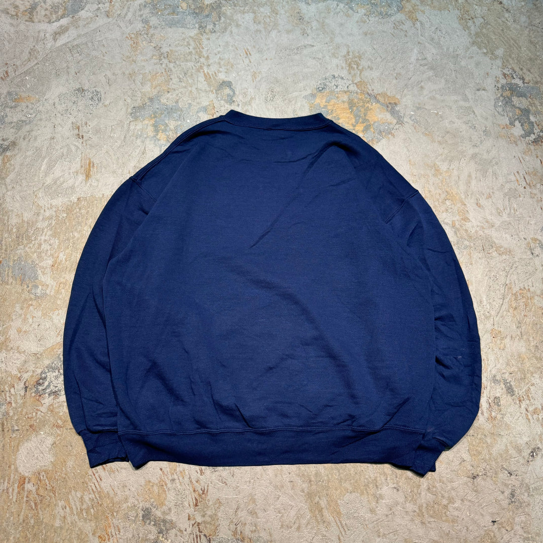 Used clothing Made in USA 80's~ RUSSELLATHLETIC/Russell Athletic/Crew neck blank wet/Plain/Size XL