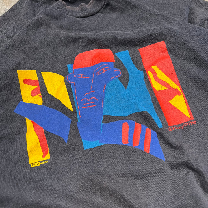 #4820 古着 90's TIM SHIRTS/アートプリント/ヴィンテージ/Tシャツ/シングルステッチ/サイズXL相当