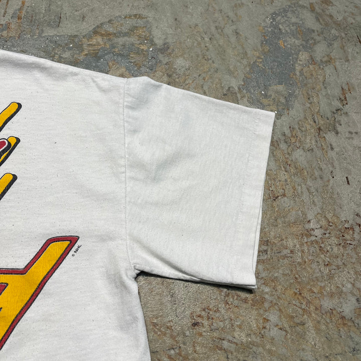 古着 バンクーバー・カナックス/ホッケーチーム/NHL/ヴィンテージ シングルステッチ プリント Tシャツ/サイズM-L相当