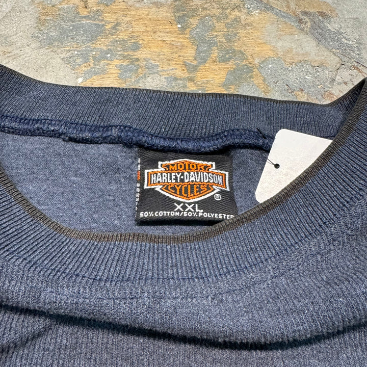 미국에서 만든 중고 의류 Harley-Davidson / Harley Davidson / Crew Neck Weketshirt / Size XXL
