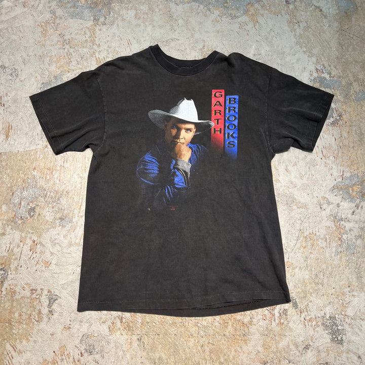 古着 USA製 92's ヘインズ/ ガース・ブルックス / ヴィンテージ シングルステッチ プリントTシャツ/サイズL