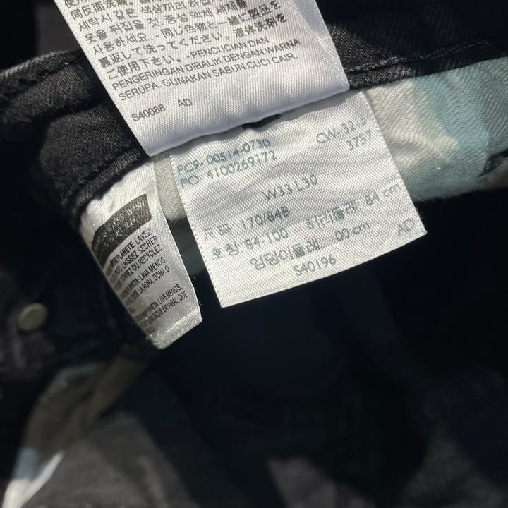 #4181 古着 Levi's/リーバイス/Black Denim Pants/ブラックデニムパンツ/ストレート/514/サイズ33×30