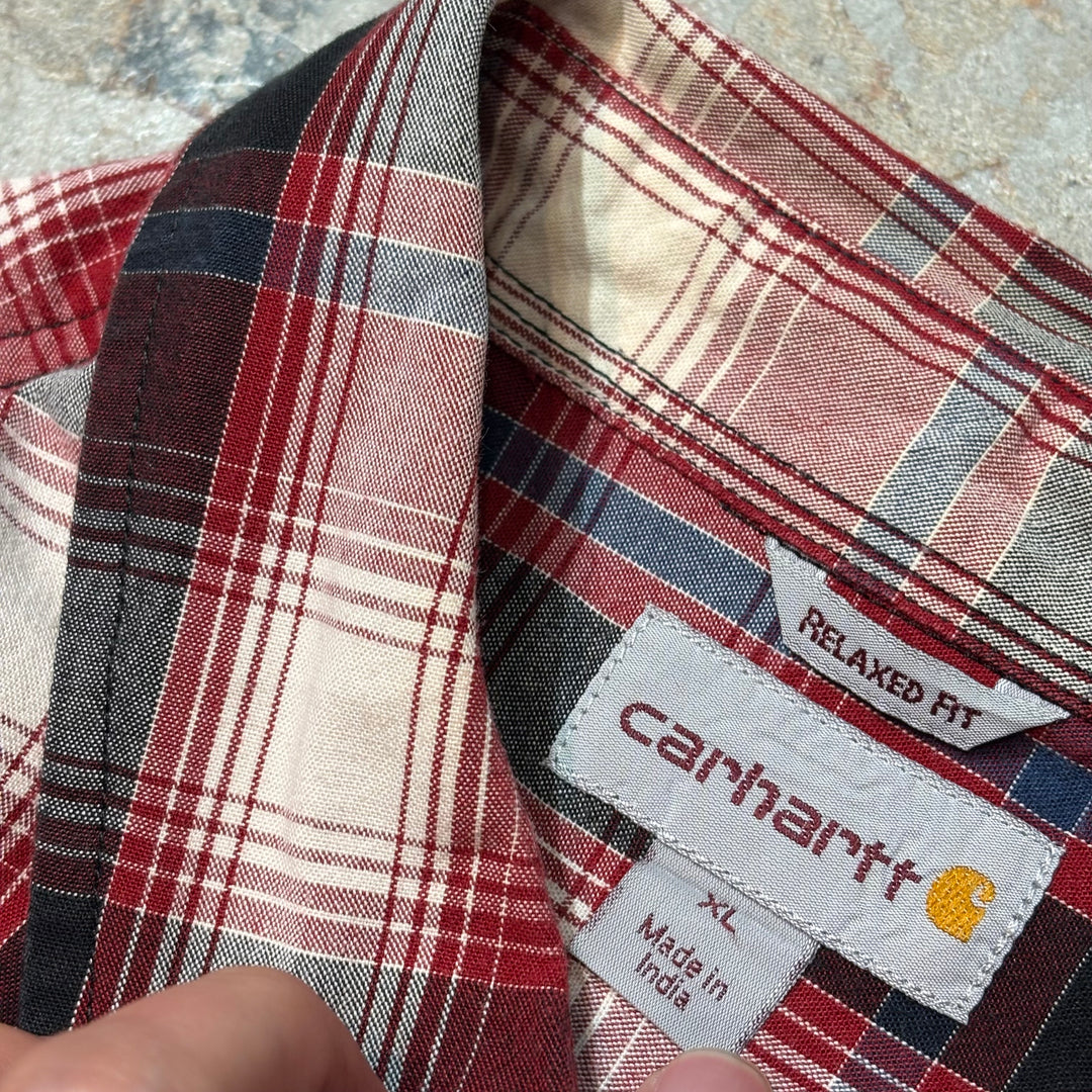 중고 의류 Carhartt/Carhartt/Button-Down Long Sleeve Shirt/Checked Pattern/Size XL