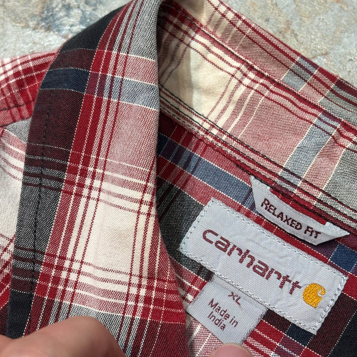 중고 의류 Carhartt/Carhartt/Button-Down Long Sleeve Shirt/Checked Pattern/Size XL