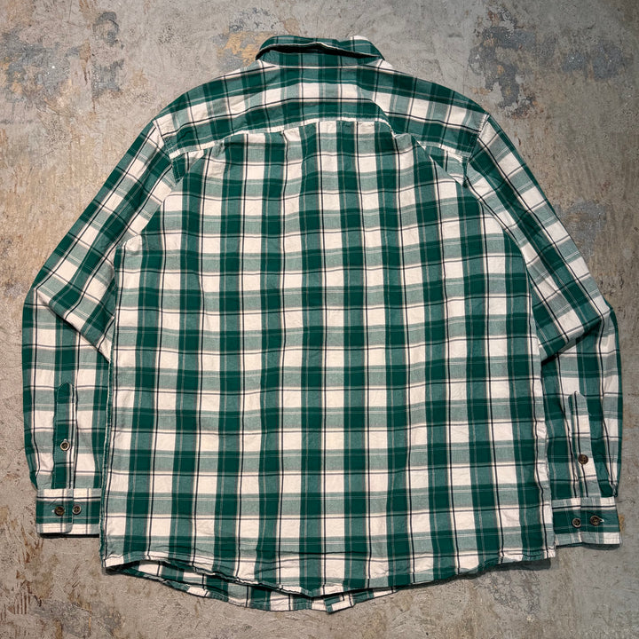 중고 의류 Carhartt/Carhartt/Button-Down 긴 슬리브 셔츠/점검 패턴/크기 l