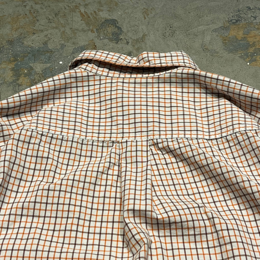 #4369 Used clothing Carhartt/Long Sleeve Button Down Shirt/Long Sleeve Button Down Shirt/Checked Plaid/Size XL