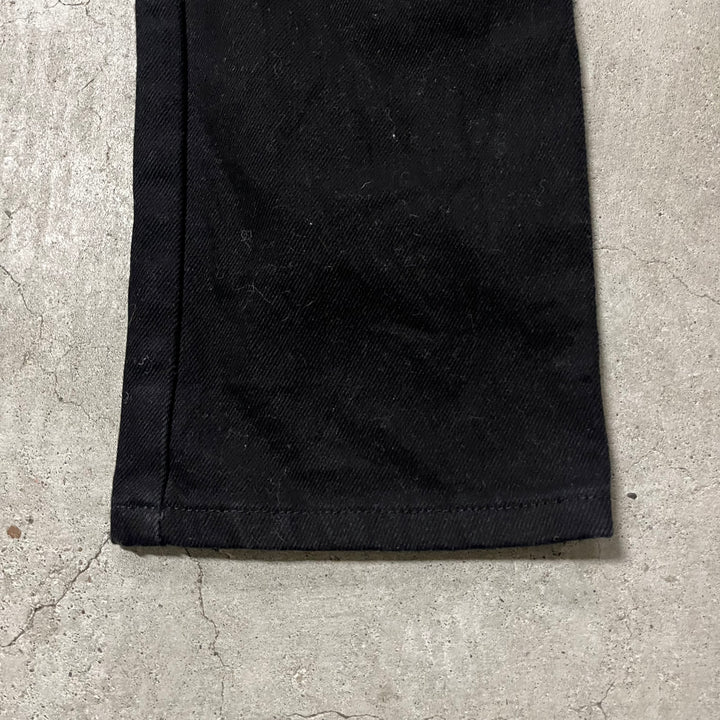 #4203 古着 GEORGE/Black Denim Pants/ブラックデニムパンツ/ストレートパンツ/サイズ33×32