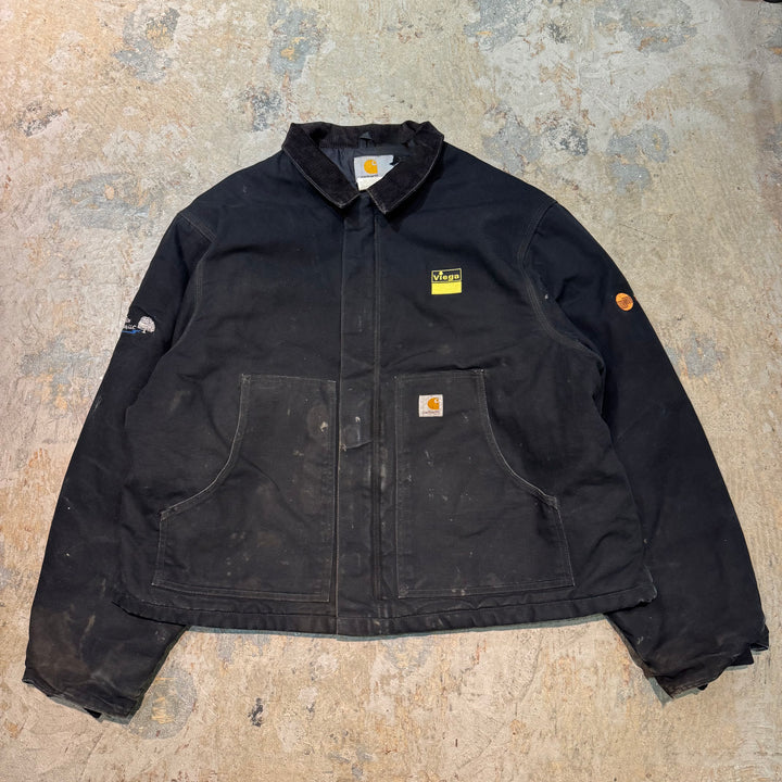 古着 carhartt/ カーハート/ トラディショナルジャケット/ 裏地キルティング/ 襟コーデュロイ/ サイズ2XL