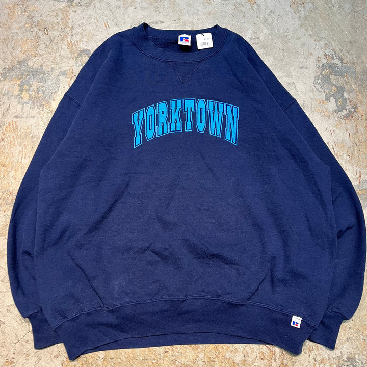 古着 90's〜 RUSSELL ATHLETIC/ ラッセルアスレチック/ ブランククルーネックスウェット/ 前Vガゼット/ サイズXXL