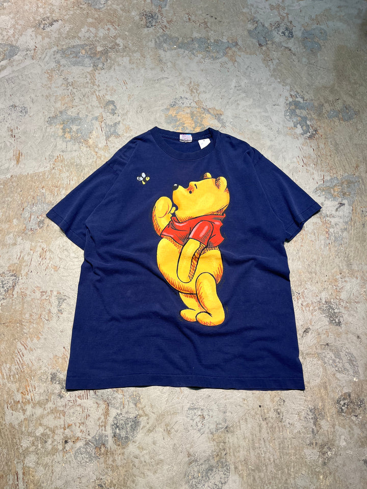 #MA117 古着 USA製 90's くまのプーさん/Disney/ディズニー/ヴィンテーシングルステッチ Tシャツ/サイズXL-2XL相当