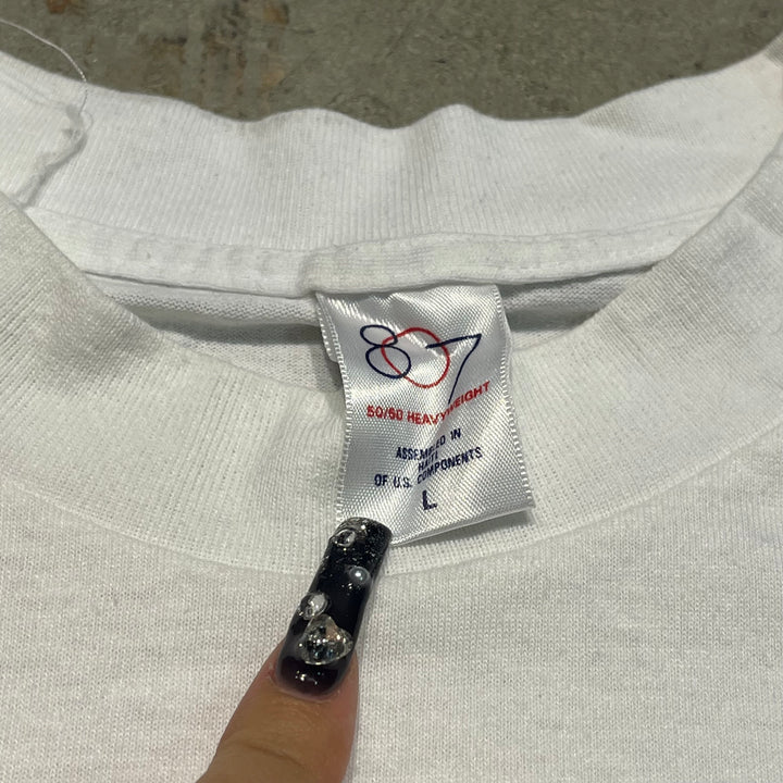 老式服裝我是牡蠣/吃我/生/復古單針T卹/尺寸L
