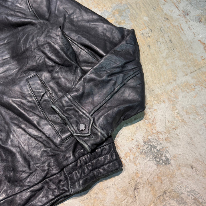 古着 TOMMY HILFIGER/ トミーヒルフィガー/ フルジップレザージャケット/ サイズM