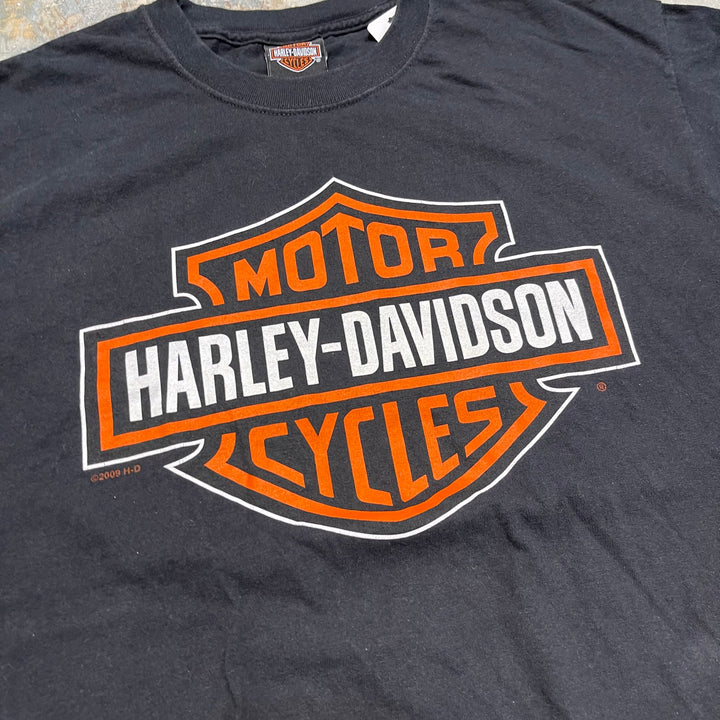 미국에서 만든 중고 의류 Harley-Davidson / New Bern, North Carolina 상점 / 인쇄 티셔츠 / 크기 L