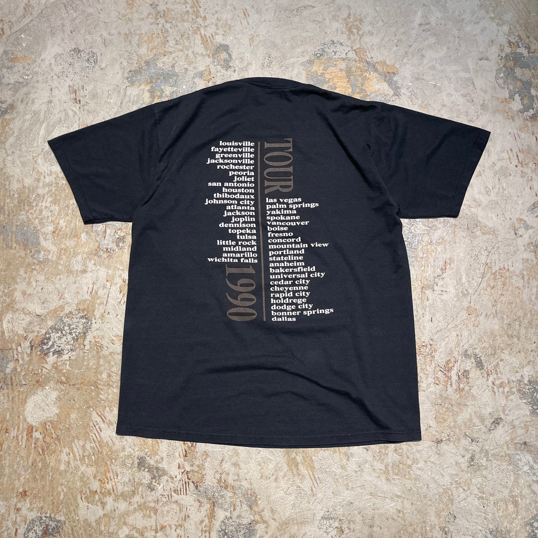 Used clothing 90's USA made JERZEES / Jerseys / Riva McIntyre / 1990 Tour Band T-shirt / Size XL