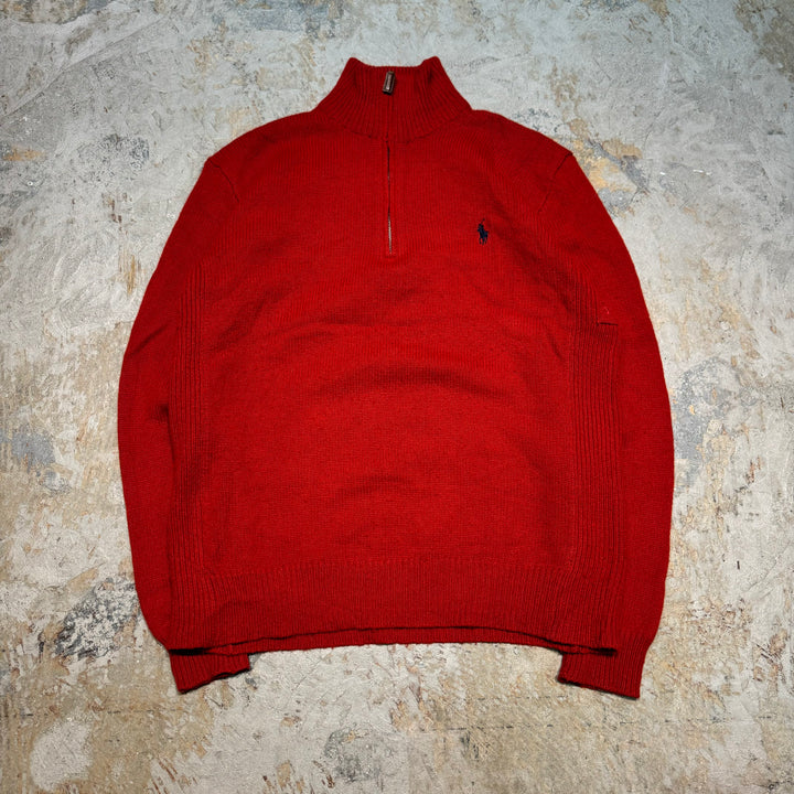 旧衣POLO by Ralph Lauren/ POLO拉尔夫劳伦/半拉链针织毛衣/尺寸M
