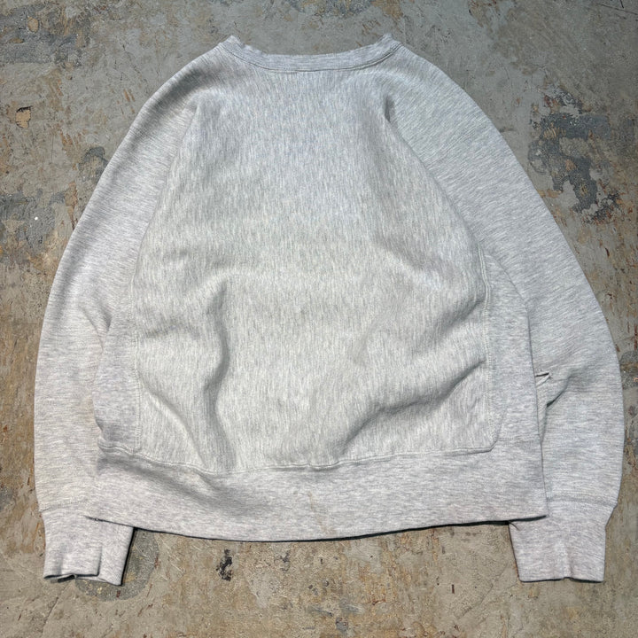 미국 80 년대 챔피언/챔피언/리버스 직조/승무원 넥 스웨트 셔츠/워밍업/트리코 태그/미시간 주립 대학/대학 인쇄/크기 L에서 만든 중고 의류