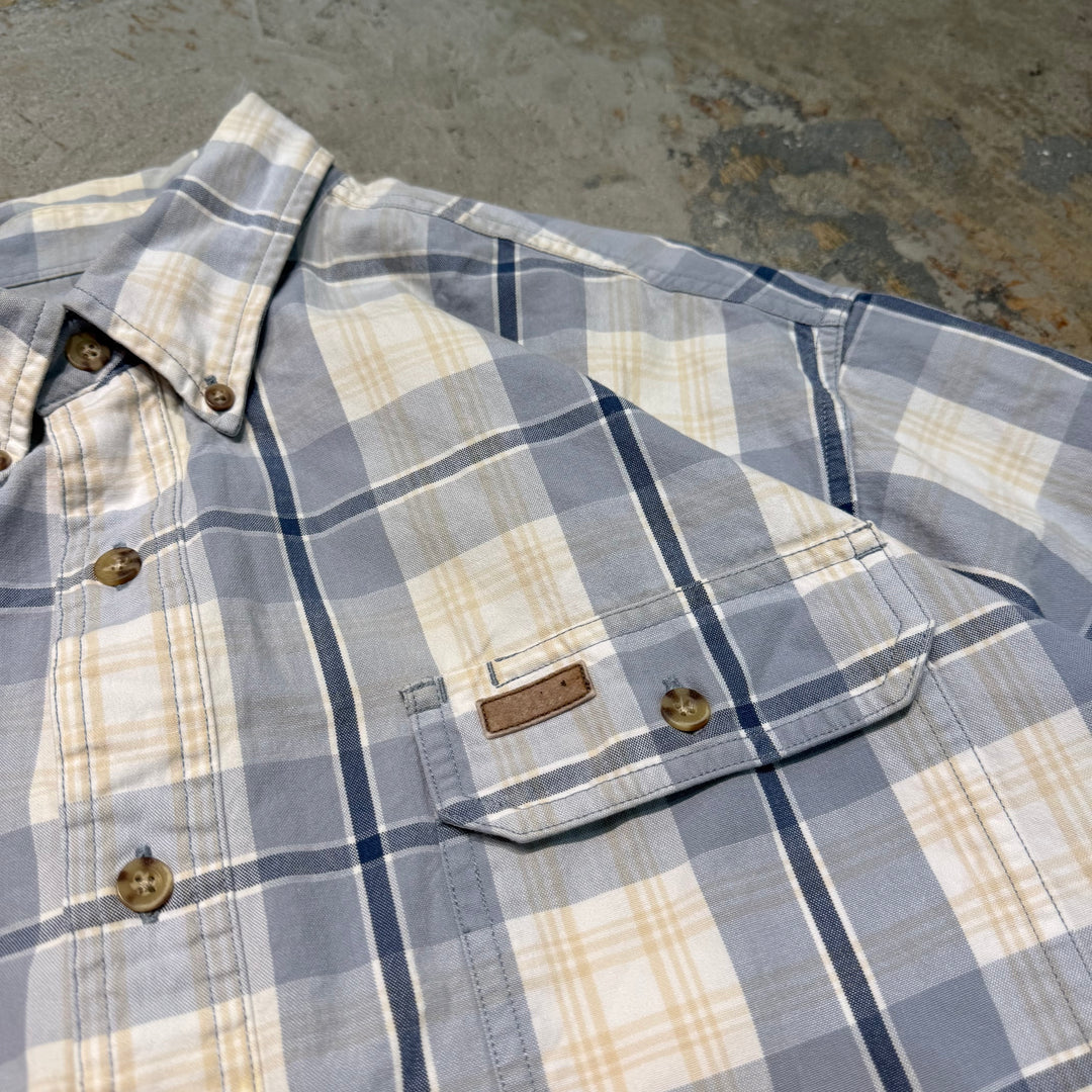 Used clothing carhartt/ Carhartt/ Button-down short sleeve shirt/ Checkered pattern/ Size XL