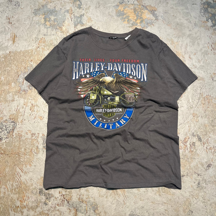 Used clothing Harley-Davidson / MILITARY / OVERSEAS TOUR / Printed T-shirt / Equivalent to size XL