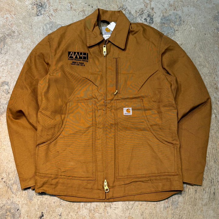 중고 의류 Carhartt/ Carhartt/ Ridge 재킷 재킷/ 오리 직물/ 회사 로고/ 사이즈 S