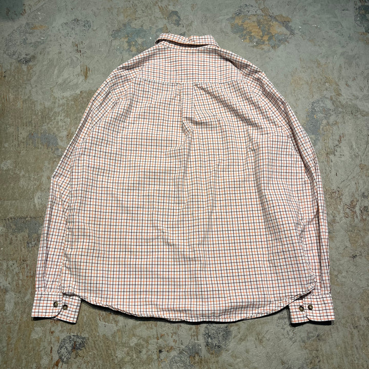 #4369 Used clothing Carhartt/Long Sleeve Button Down Shirt/Long Sleeve Button Down Shirt/Checked Plaid/Size XL