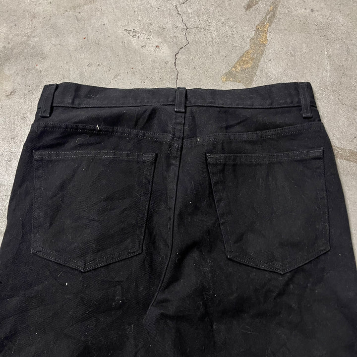 #4203 古着 GEORGE/Black Denim Pants/ブラックデニムパンツ/ストレートパンツ/サイズ33×32