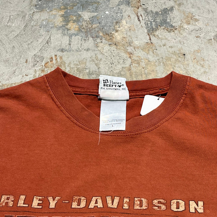古着 USA製 Harley-Davidson/ハーレー ダビッドソン ワシントン州 ダウンタウン・シアトル プリントTシャツ サイズL