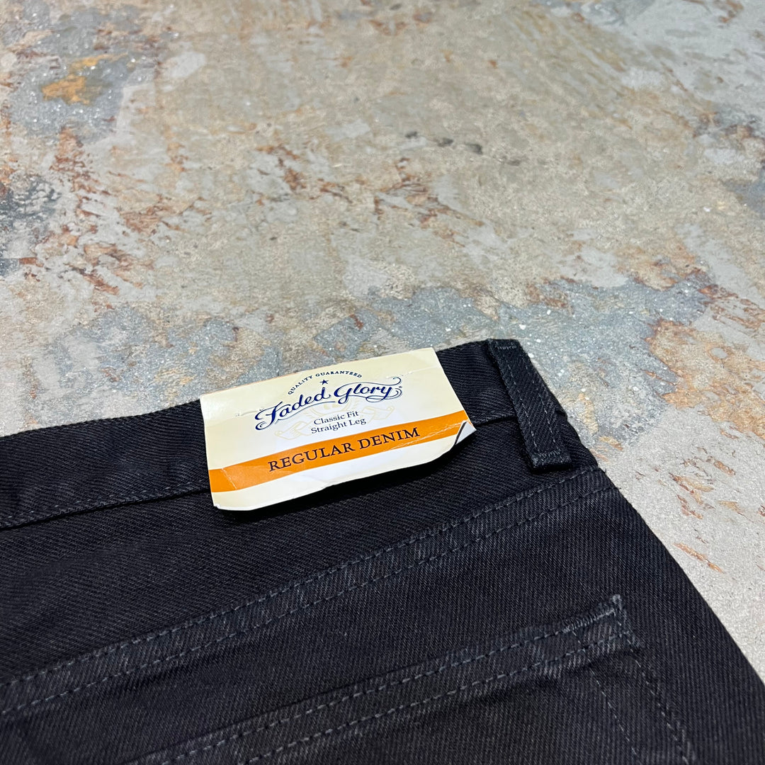 #4760 Used clothing unknown/Black Denim Pants/Black Denim Pants/Size 34 x 30