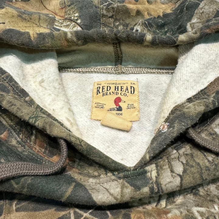 旧衣服RED HEAD/红头/Real Tree Pattern Pull Over Parker /真实树图案套衫连帽衫/尺寸L