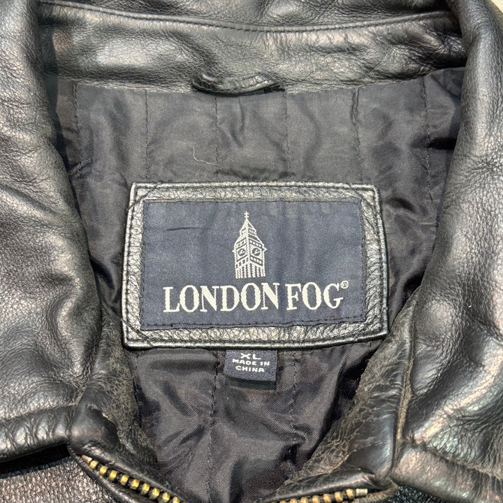 古着 LONDON FOG/ ロンドンフォグ/ 本革ジップアップレザージャケット/ サイズXL