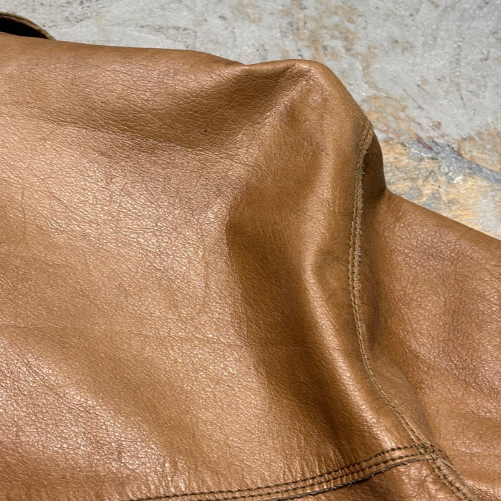 古着 WILSONS LEATHER/ ウィルソンズレザー/ 本革レザーハーフコート/ 牛革/ サイズM