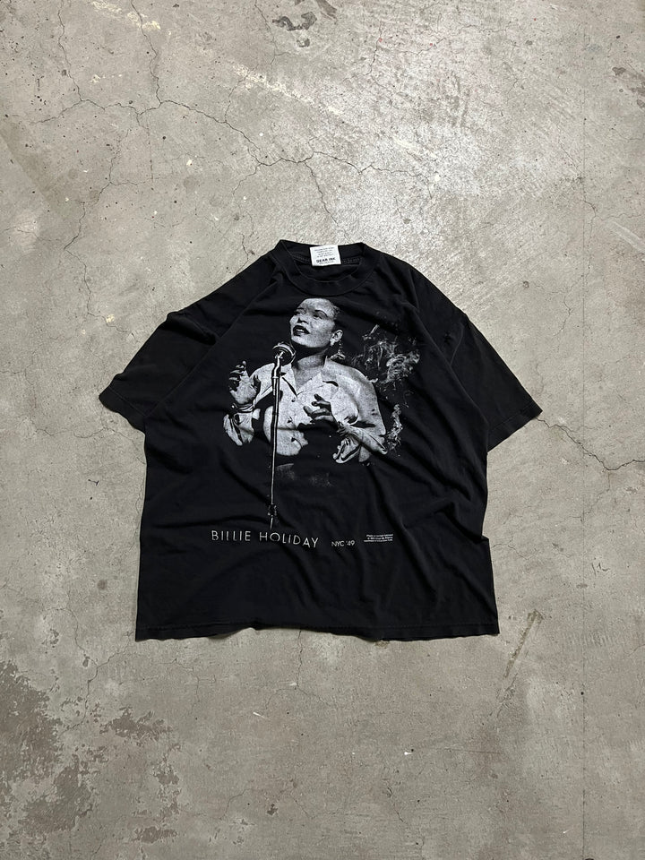 #MA57 古着 USA製 90's ビリー・ホリデー/ヴィンテージ プリント Tシャツ/サイズXL相当