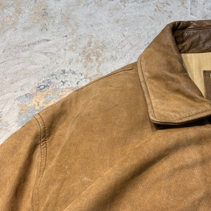중고 의류 St.John'Sbay/ St. John 's Bay/ Nubuck/ Zip-Up Leather Jacket/ Size L