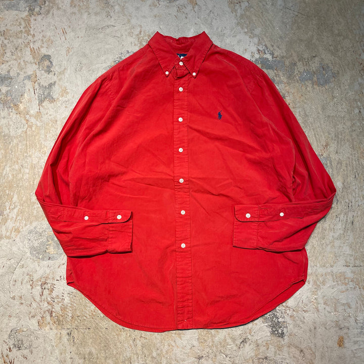 #4389 古着 Ralph Lauren/ラルフローレン/Long Sleeve Button Down Shirt/長袖ボタンダウンシャツ/CLASSIC FIT/サイズL