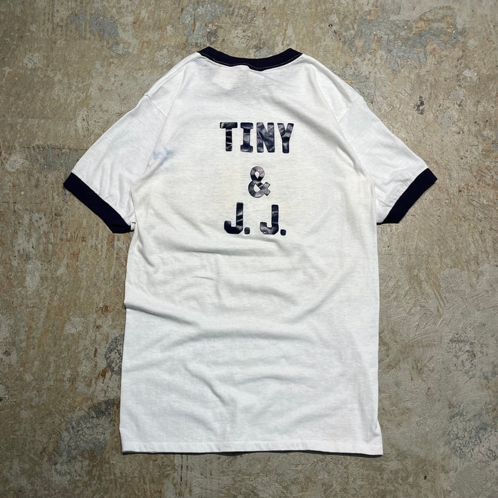 #4790 古着 80’s USA製 紙タグ/ヴィンテージ リンガーTシャツ/サイズM