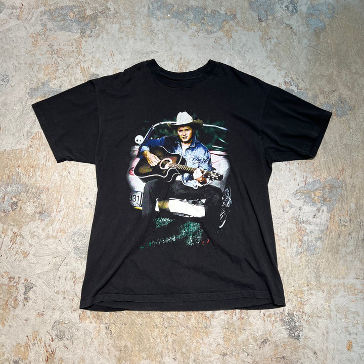 古着 90's ステフ・カーズ / Achy Breaky Danse / ヴィンテージ シングルステッチ プリントTシャツ/サイズXL相当