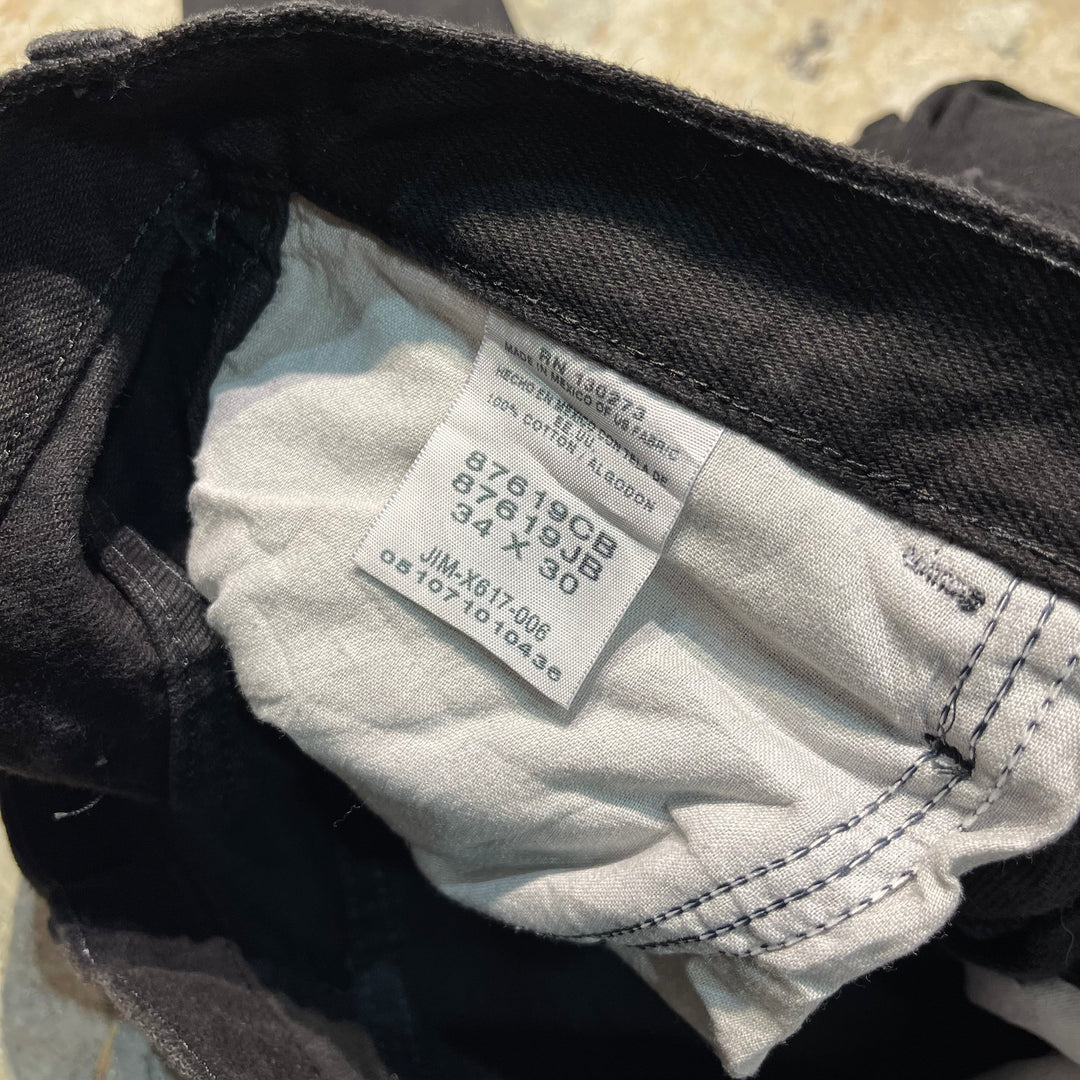 #4765 Used clothes RUSTLER/Black Denim Pants/Black Denim Pants/Size 34 x 30