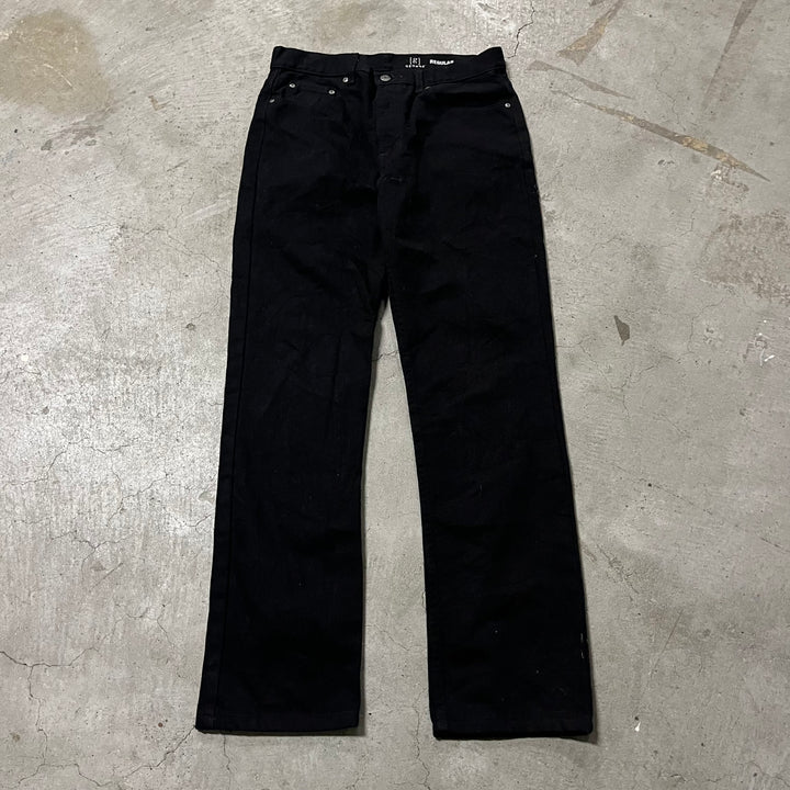 #4203 古着 GEORGE/Black Denim Pants/ブラックデニムパンツ/ストレートパンツ/サイズ33×32